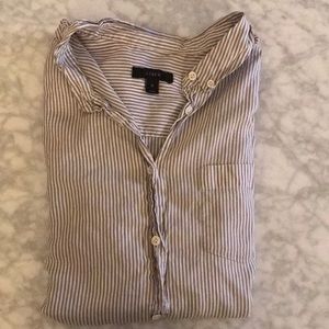 Jcrew silk striped buttondown